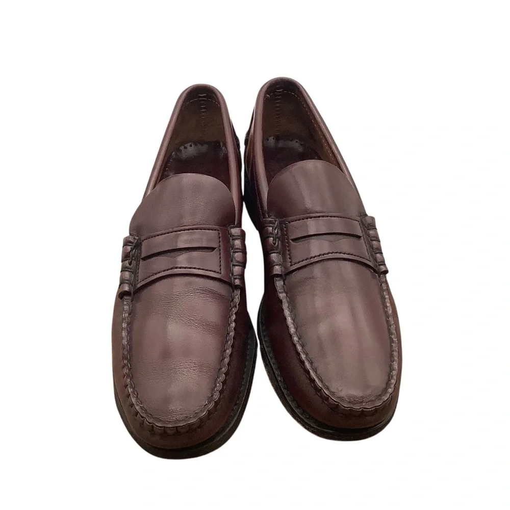 Hand-sawing Classic Brown Leather Loafers‎ size 8.5